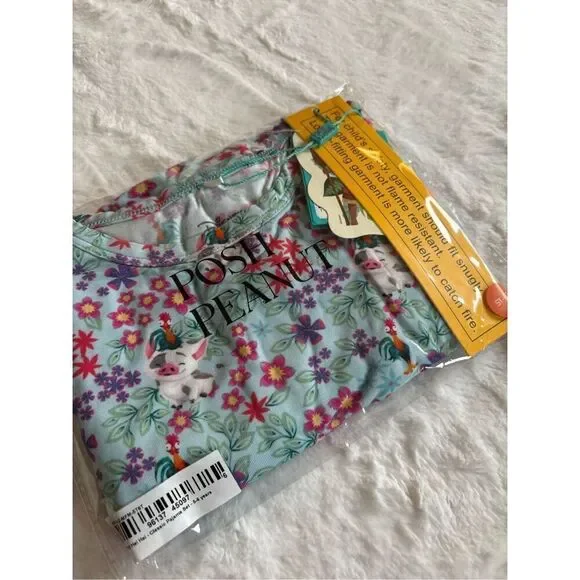 NWT Posh Peanut Classic Pajama Set Moana Disney Pua 5/6